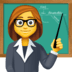 👩‍🏫 woman teacher display on Facebook